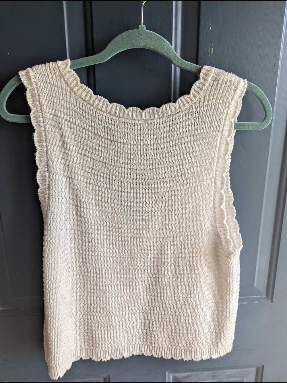 PINK ROSE Cream Knit Button-Front Tank - Picture 3 of 3